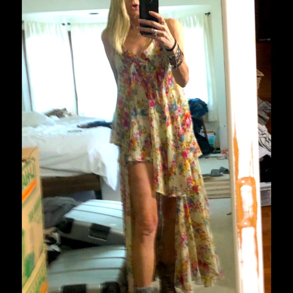 RARE hi lo asymm Unif dress - so RAD!